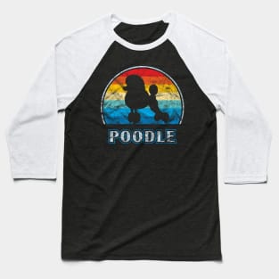Poodle Vintage Design Dog Baseball T-Shirt